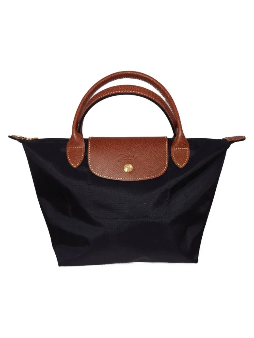 Longchamp Le Pliage Original S Handbag Black Recycled Canvas - Like New - Picture 4 of 11